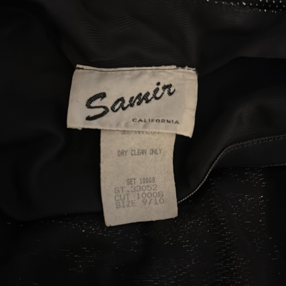 vintage Samir Black Velvet Rainbow Sparkle One-Shoulder Dress 70’s 80’s 9 10 8 7 - Picture 8 of 8